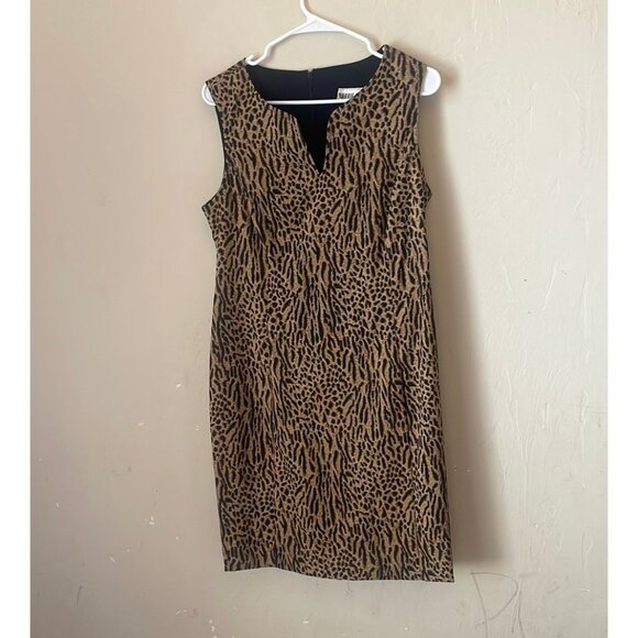 Vintage ROBBIE BEE spandex animal Print Dress! 10 - Picture 1 of 6